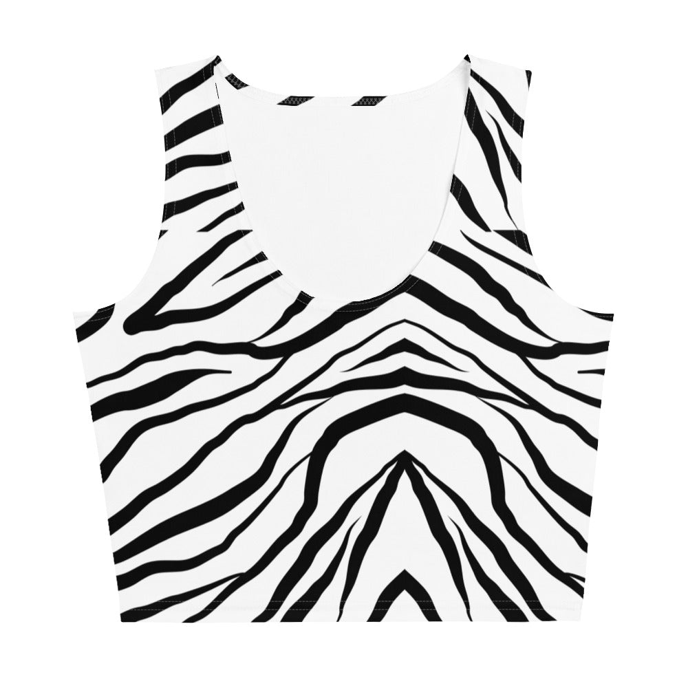 Striped Zebra Vibrance Women's Crop Top - FLAKOUT