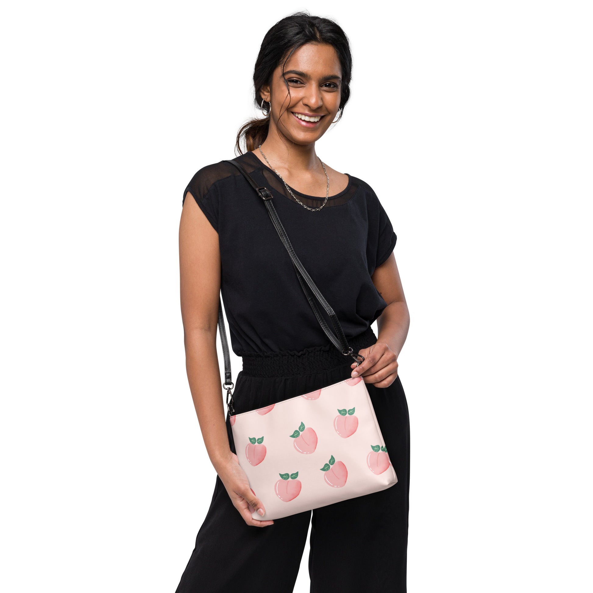 Peach Nectar Leather Crossbody Bag - FLAKOUT