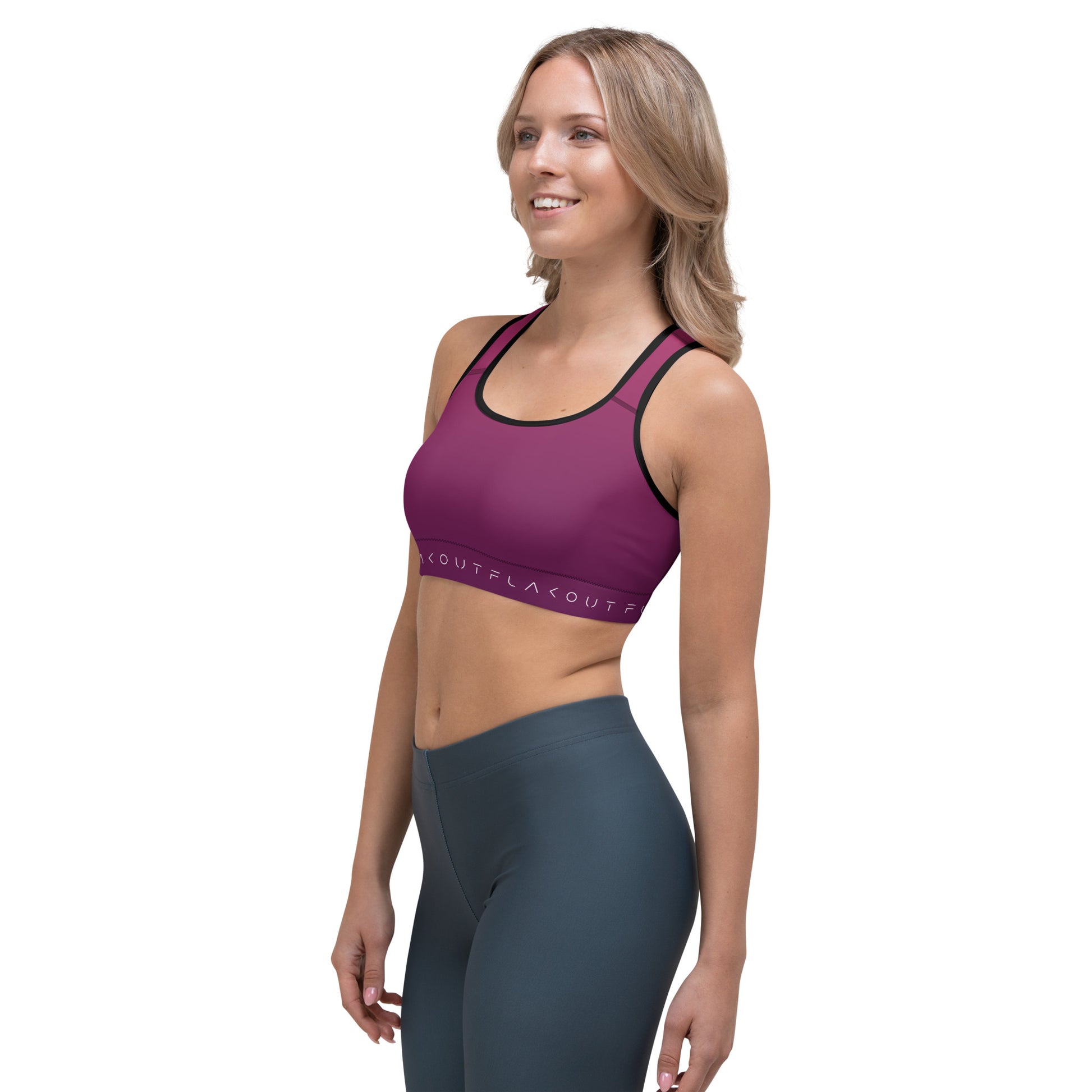 Deep Purple Women's Sports Performance Bra - FLAKOUT