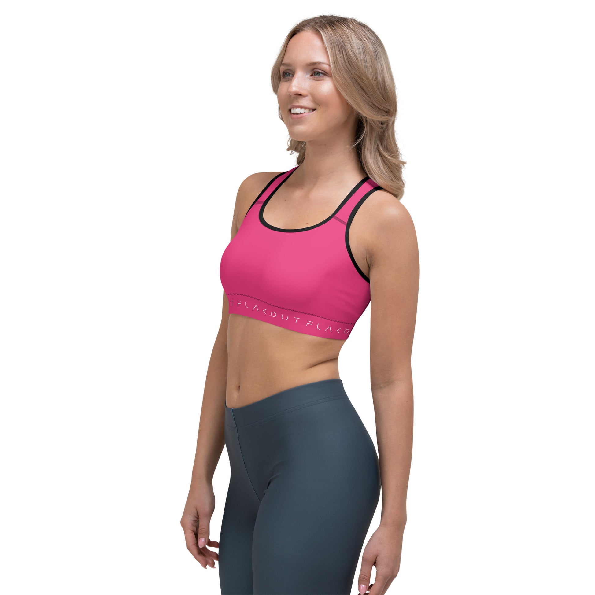 Pink Delight Women's Sports Performance Bra - FLAKOUT