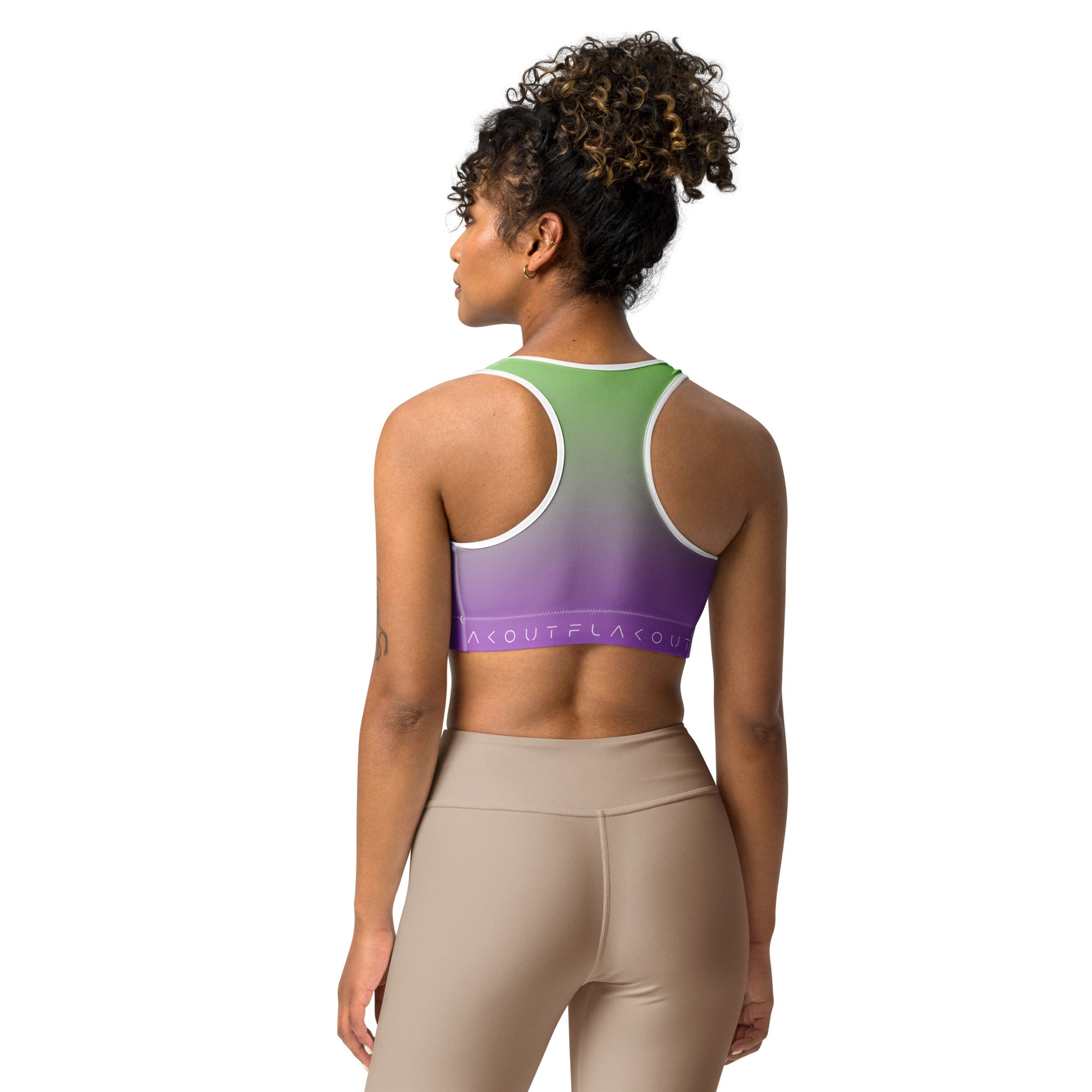 Lime Zest Women's Sports Performance Bra - FLAKOUT