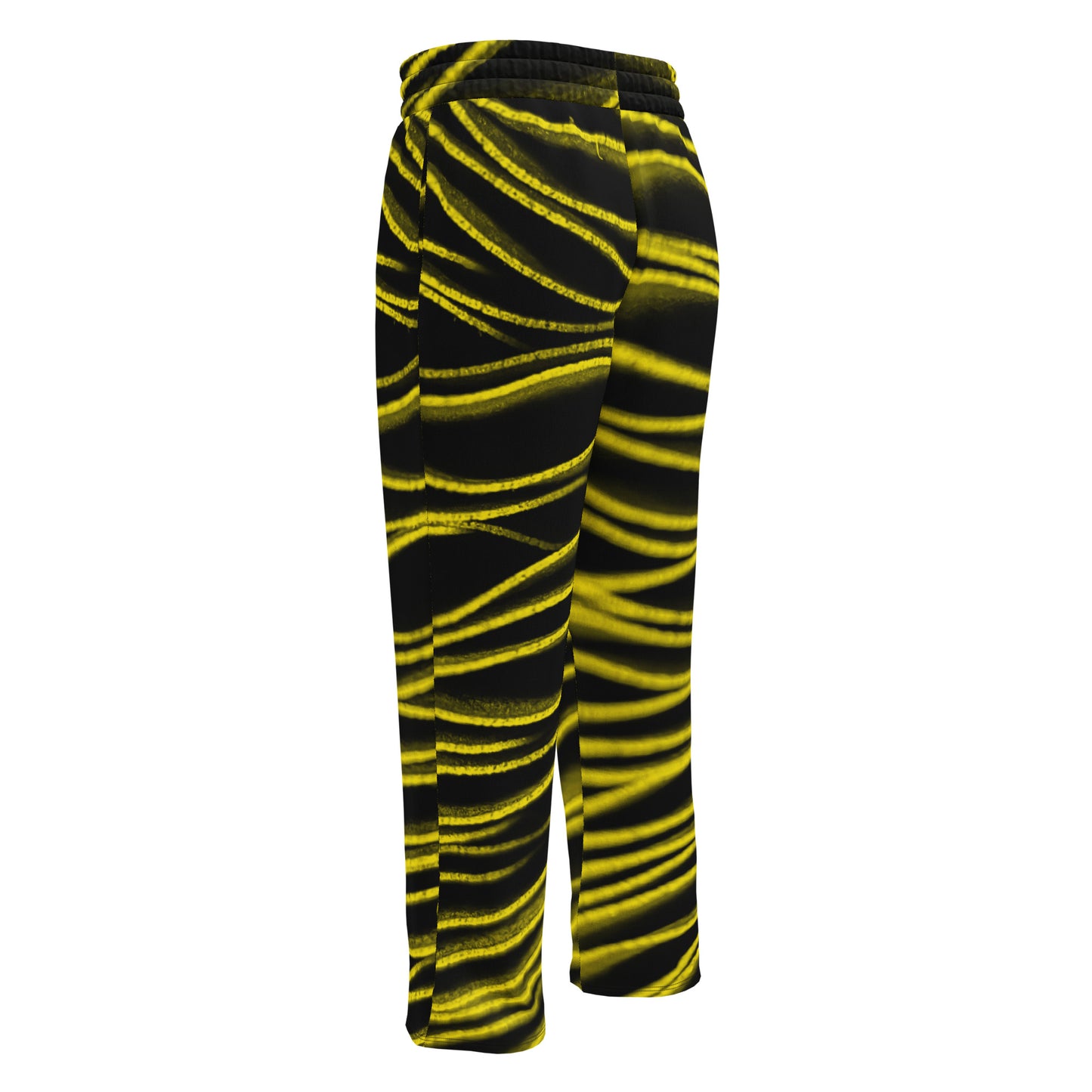 Yellow Glints Unisex Wide-leg Recycled Joggers - FLAKOUT