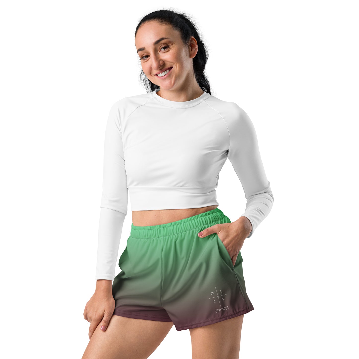 FLAKOUT Sport Midnight Blossom Women’s Recycled Athletic Shorts - FLAKOUT