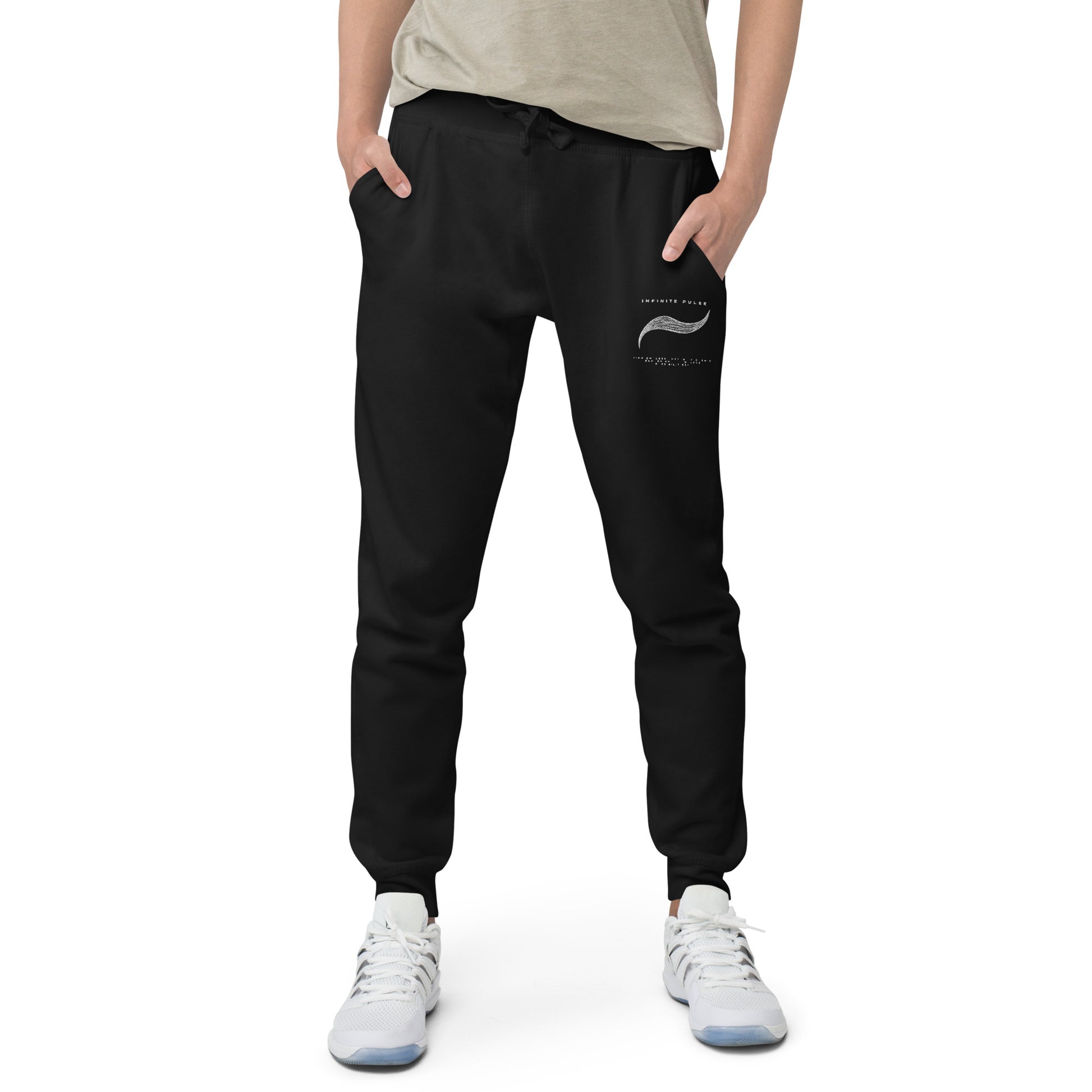 Infinite Pulse Embroidered Unisex Fleece Sweatpants - FLAKOUT