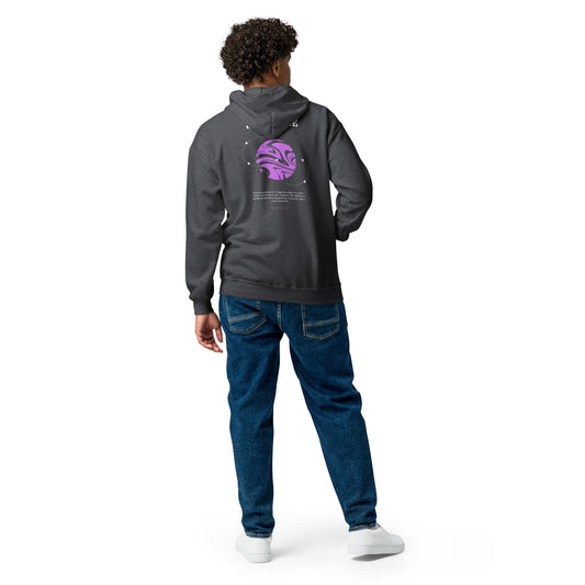 Nebuluxe Brilliance Heavy Harmony Fusion Zip Hoodie - Dark Heather - FLAKOUT