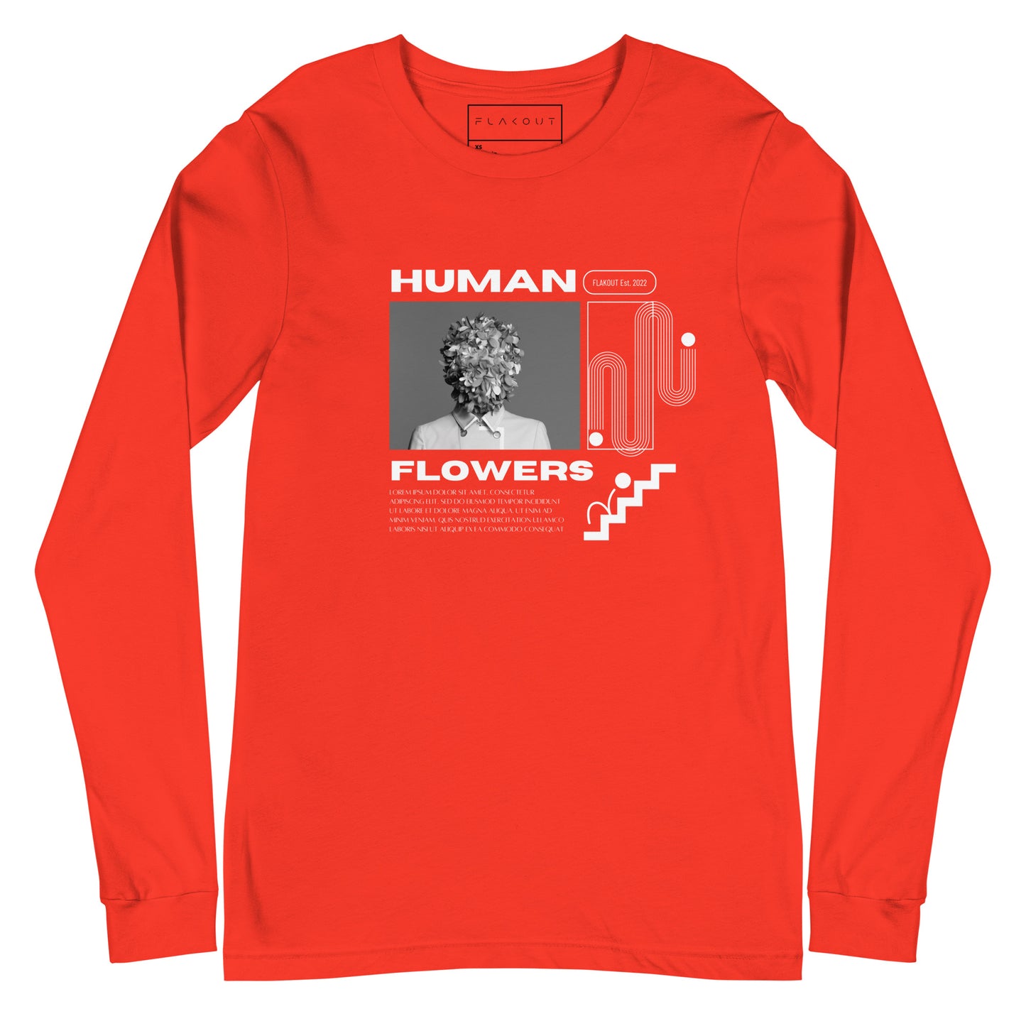 Human Flowers Floral Blooming Long Sleeve Tee - FLAKOUT