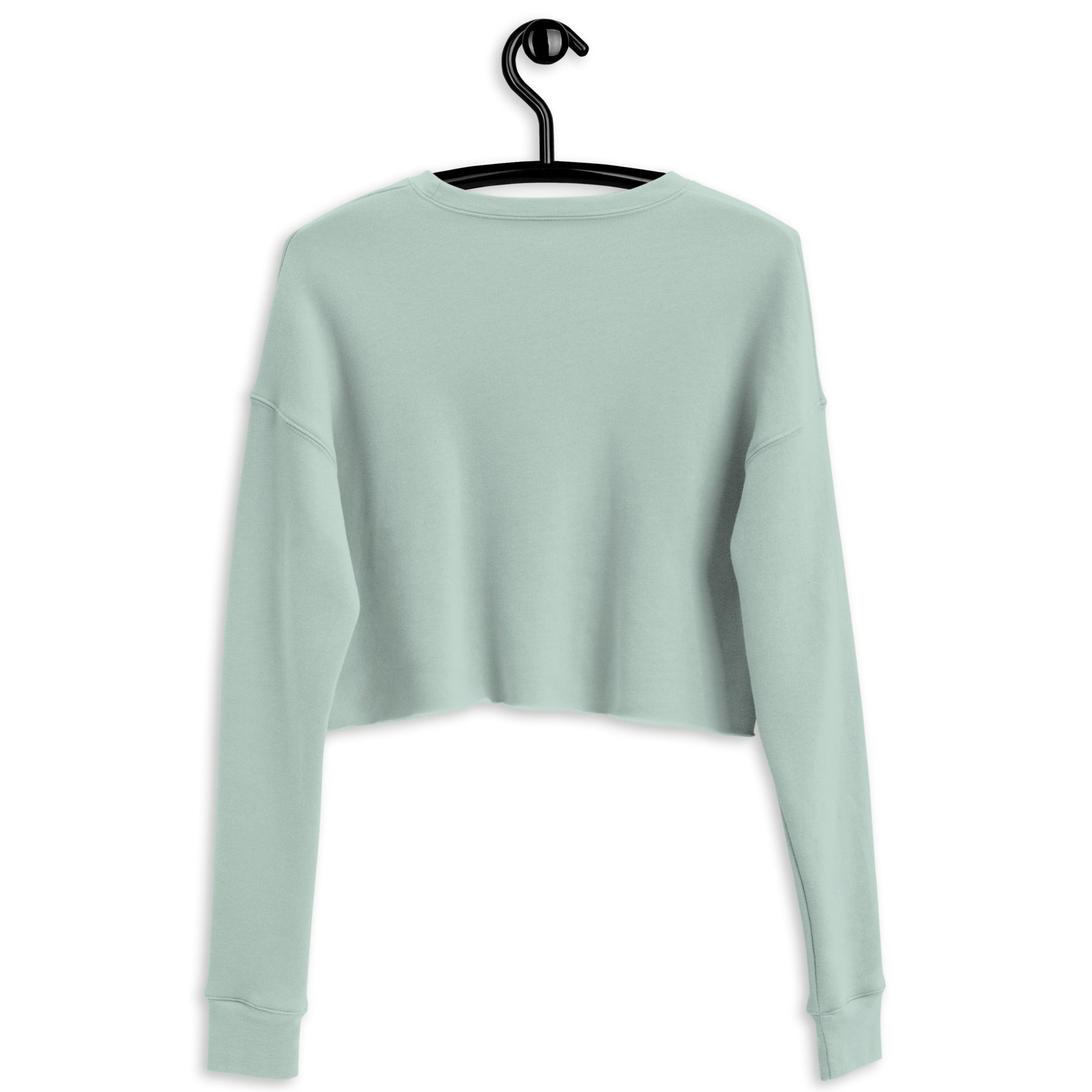 Queenly Girl Power Rebellion Women's Crop Sweatshirt - Dusty Blue - FLAKOUT