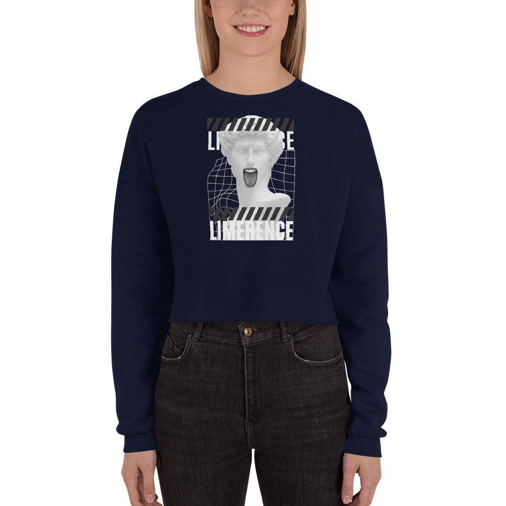 Limerence Women's Crop Sweatshirt - Navy - FLAKOUT