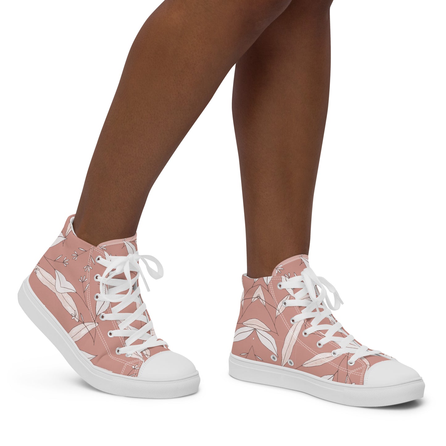 Feathered Finesse Women's High Top Canvas Shoes - FLAKOUT