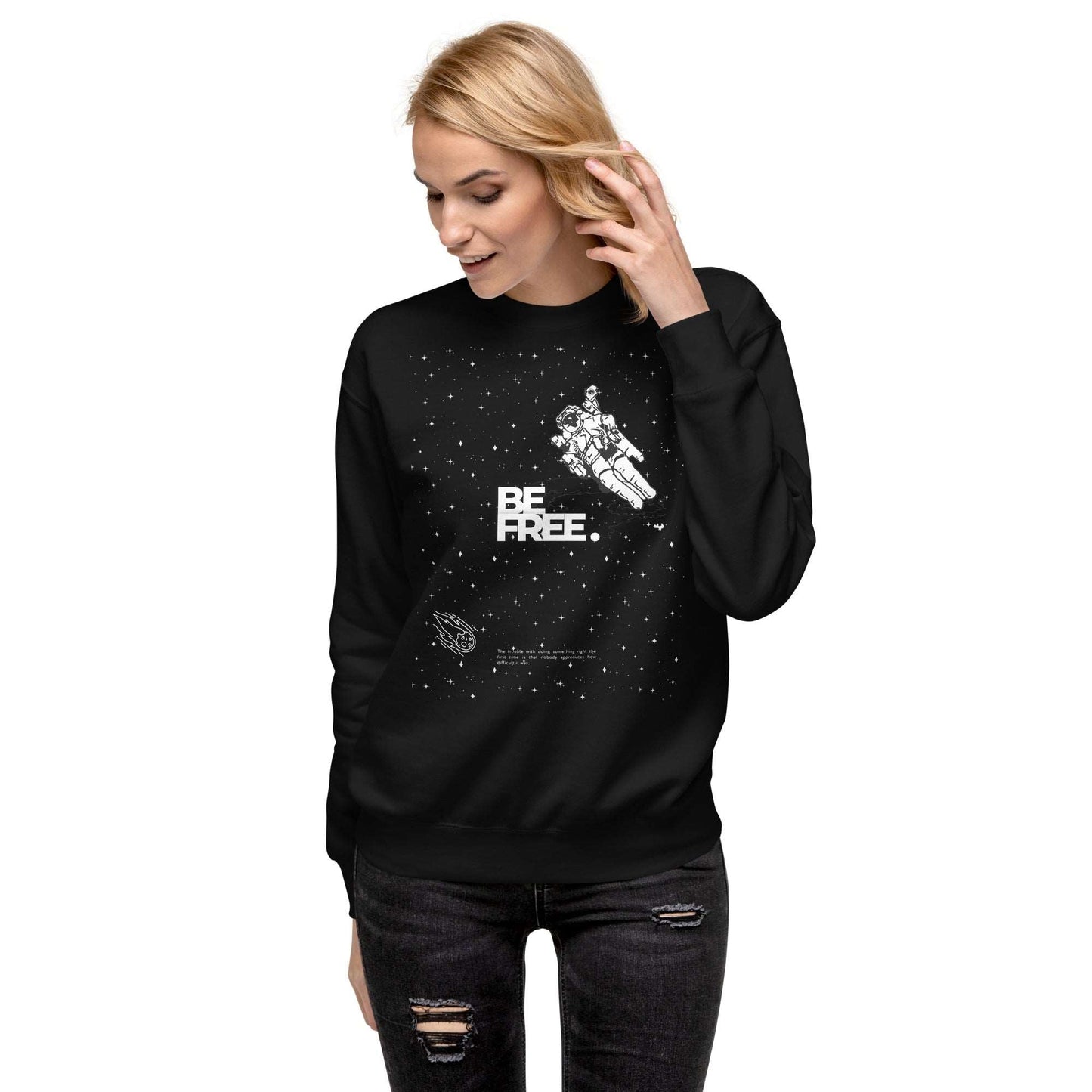 Be Free On Outer Orbit Sweatshirt - FLAKOUT