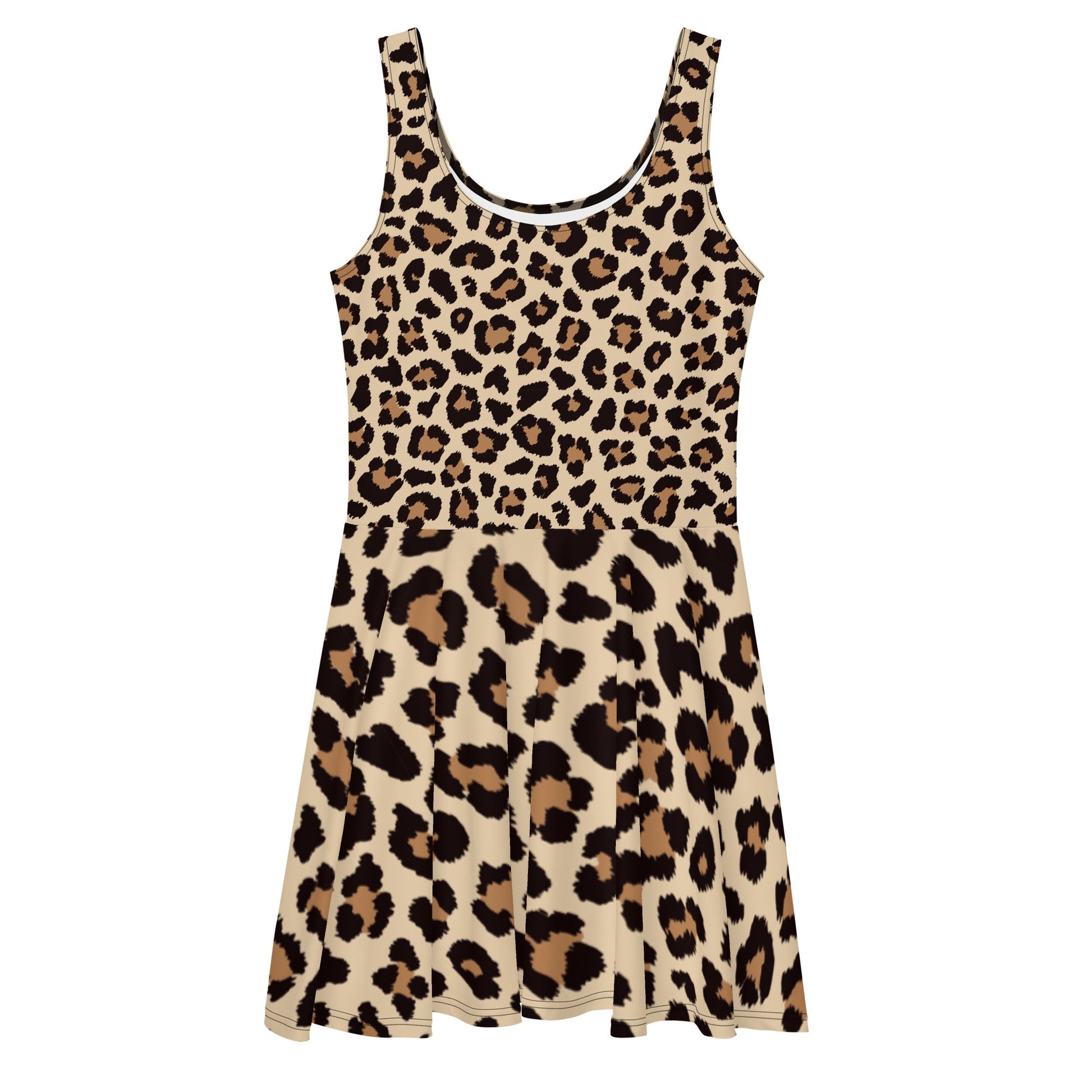 Leopar Chic Feline Women's Skater Dress - FLAKOUT